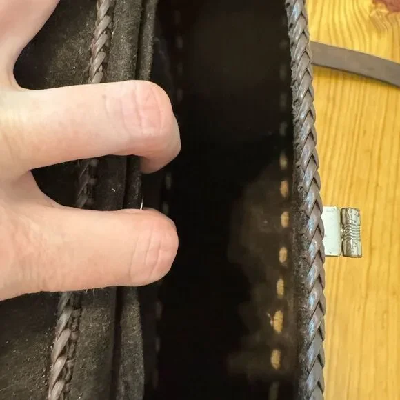 Vintage Handmade Tooled Leather Eagle Bird Saddlebag Shoulder Purse Western - Picture 15 of 16